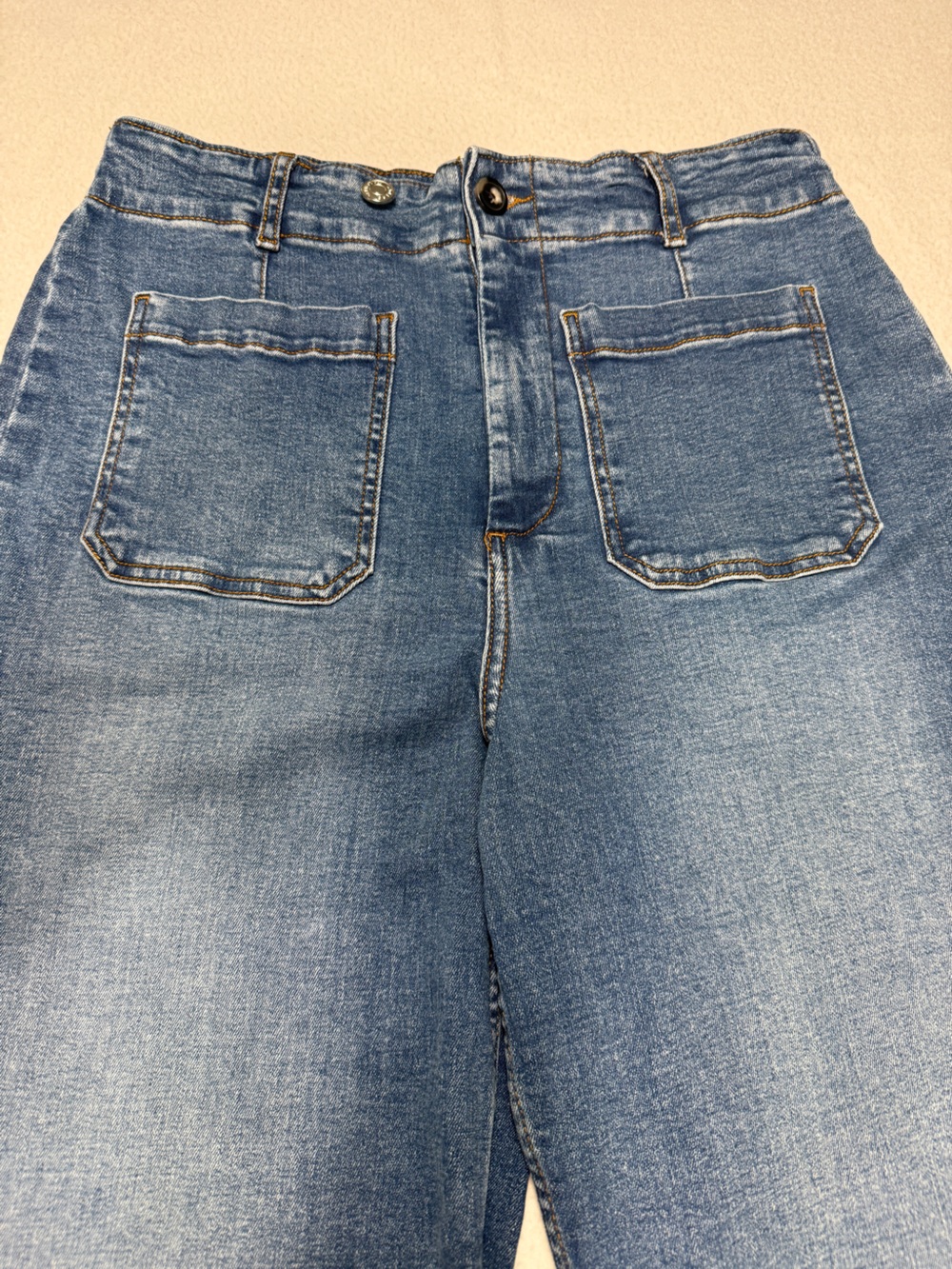 Bagatelle Collection NY Medium Wash Wide Leg Hi Rise Jean Size 31 #2477 - Picture 3 of 12